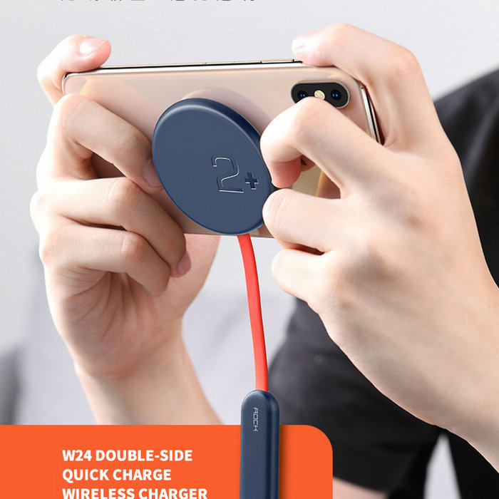 Беспроводная зарядка двухсторонняя Rock W24 Double-side Quick Charge Беспроводная зарядка двухсторонняя Rock W24 Double-side Quick Charge