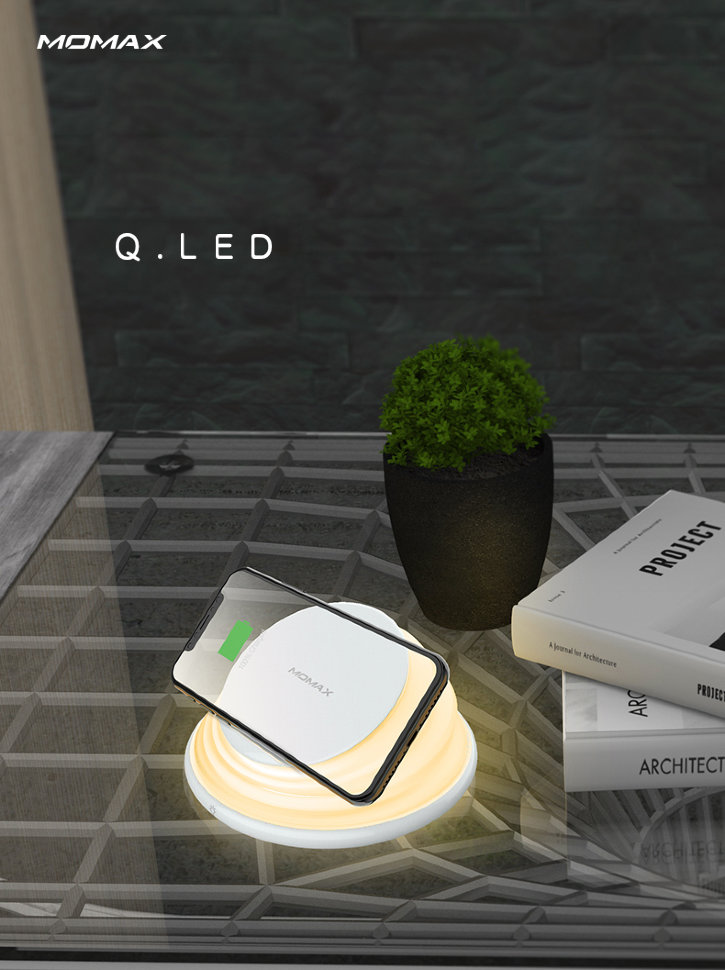 Беспроводная зарядка с лампой Momax Q.LED Rainbow Беспроводная зарядка с лампой Momax Q.LED Rainbow