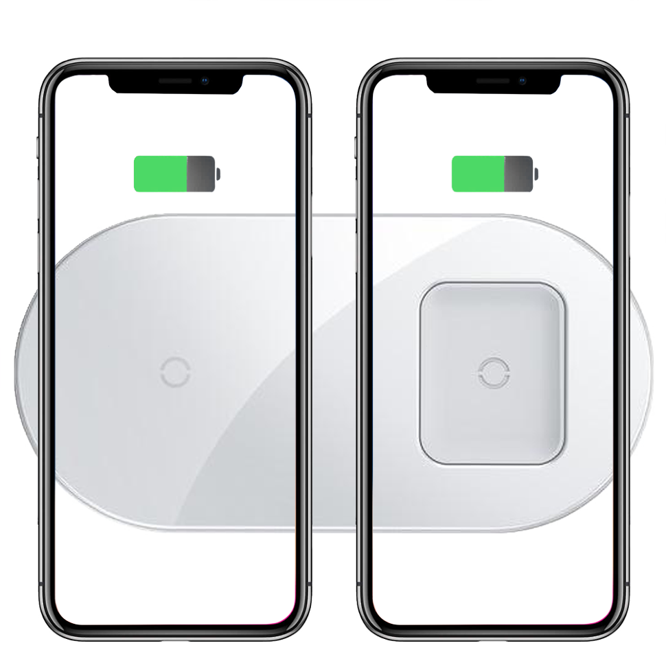 Беспроводная зарядка Baseus Simple 2in1 Белая Беспроводная зарядка Baseus Simple 2in1 Белая