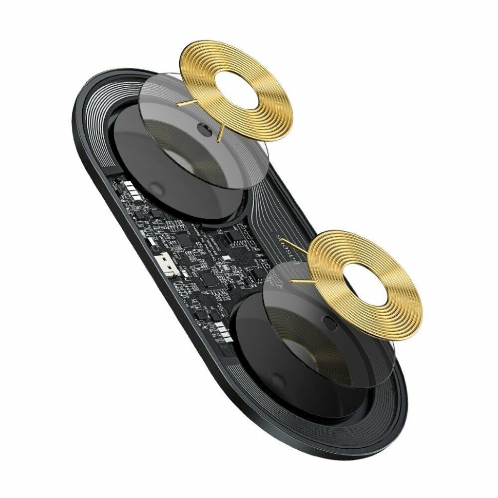 Беспроводная зарядка Baseus Simple 2in1 Чёрная Беспроводная зарядка Baseus Simple 2in1 Чёрная
