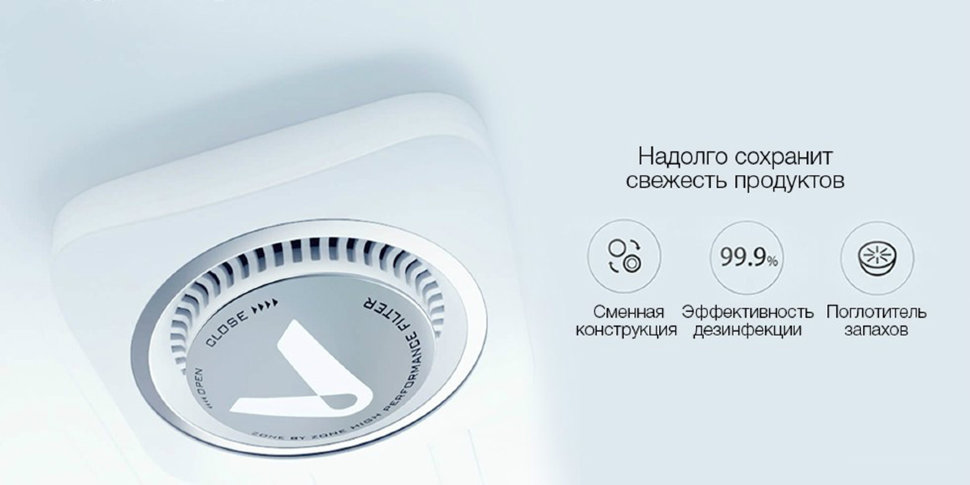 Поглотитель запаха Viomi Kitchen Refrigerator Air Purifier Sterilizing Odor Filter Поглотитель запаха Viomi Kitchen Refrigerator Air Purifier Sterilizing Odor Filter