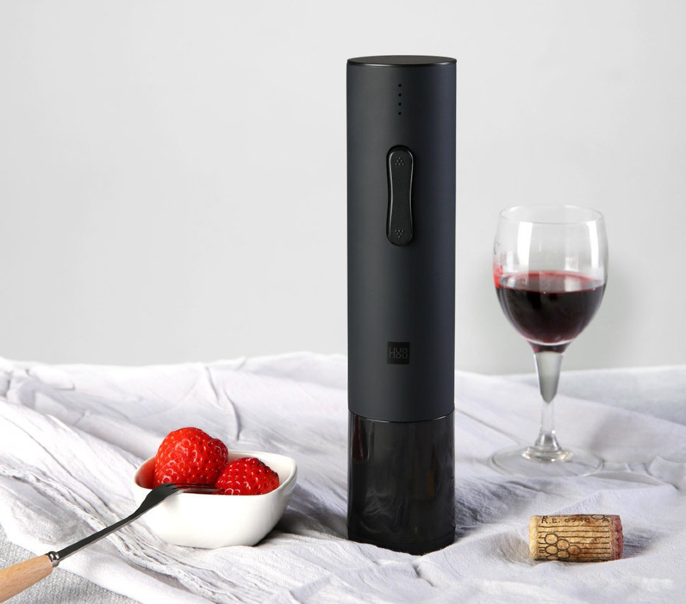 Штопор электрический HuoHou HU0027 Electric Wine Bottle Opener Черный Штопор электрический HuoHou HU0027 Electric Wine Bottle Opener Черный