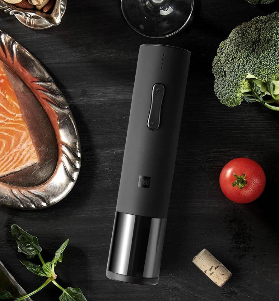Штопор электрический HuoHou HU0027 Electric Wine Bottle Opener Черный Штопор электрический HuoHou HU0027 Electric Wine Bottle Opener Черный
