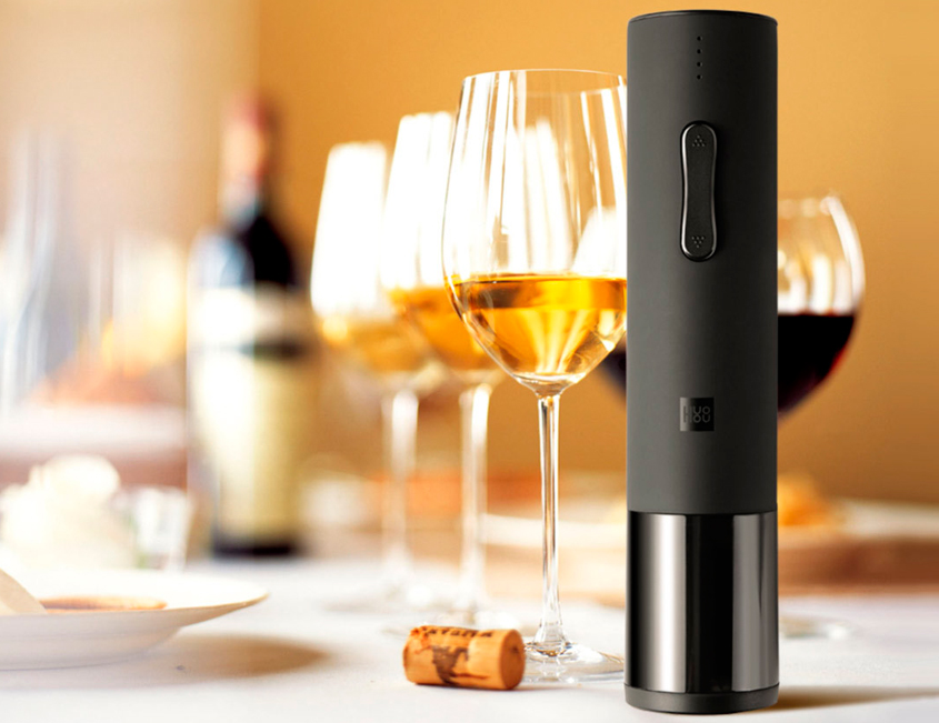 Штопор электрический HuoHou HU0027 Electric Wine Bottle Opener Черный Штопор электрический HuoHou HU0027 Electric Wine Bottle Opener Черный