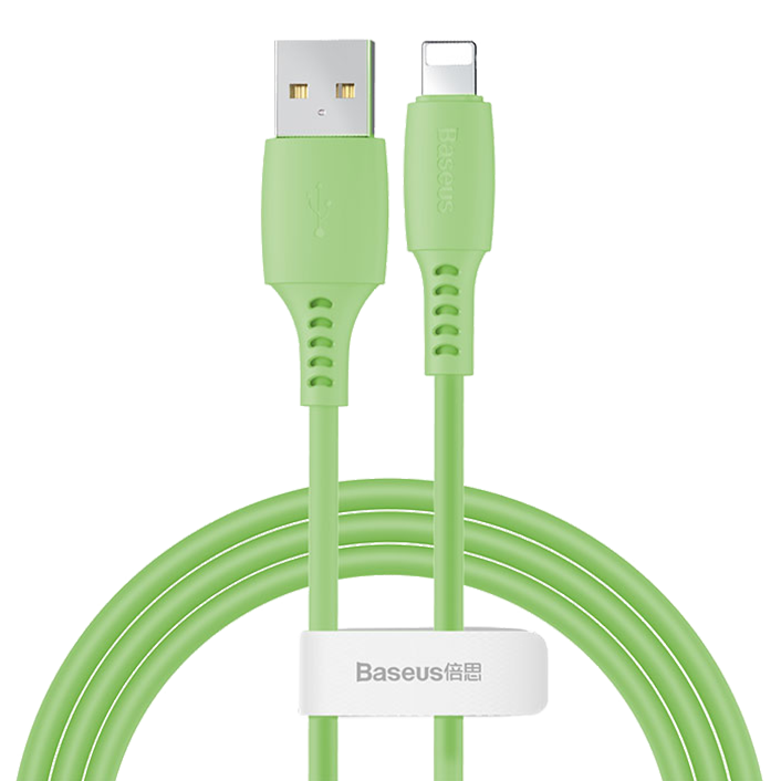 Кабель Baseus Colourful Cable USB - Lightning 2.4A 1.2м Зелёный Кабель Baseus Colourful Cable USB - Lightning 2.4A 1.2м Зелёный