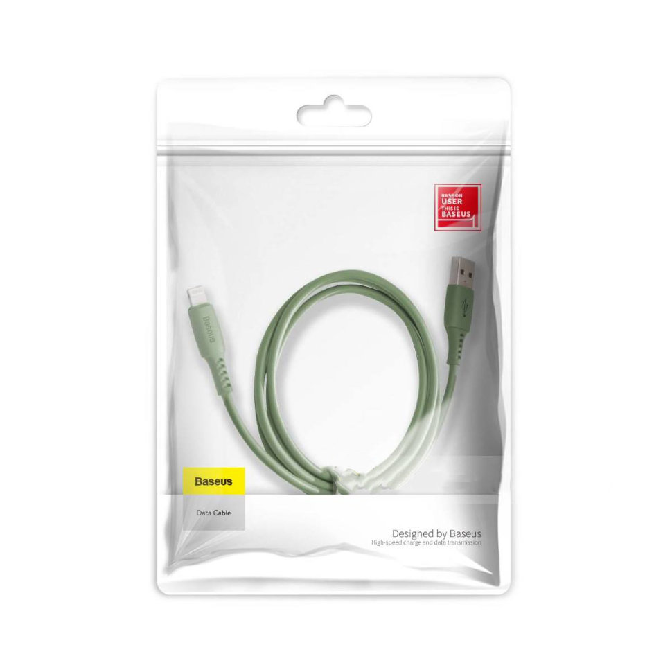 Кабель Baseus Colourful Cable USB - Lightning 2.4A 1.2м Зелёный Кабель Baseus Colourful Cable USB - Lightning 2.4A 1.2м Зелёный