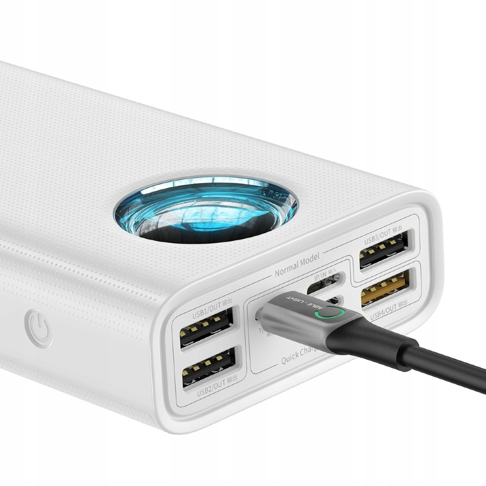 Внешний аккумулятор Baseus Ambilight 30000мАч 33Вт Белый Внешний аккумулятор Baseus Ambilight 30000мАч 33Вт Белый