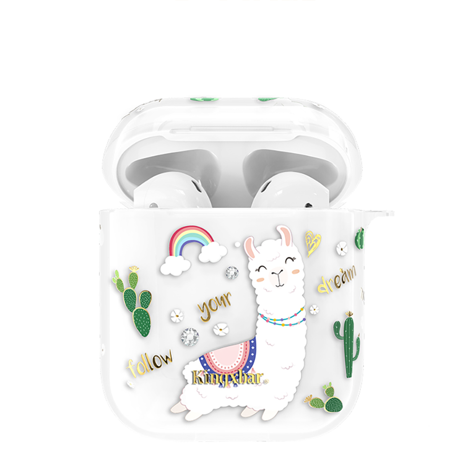 Чехол PQY Adorkable для Apple Airpods Rainbow Alpaca Чехол PQY Adorkable для Apple Airpods Rainbow Alpaca