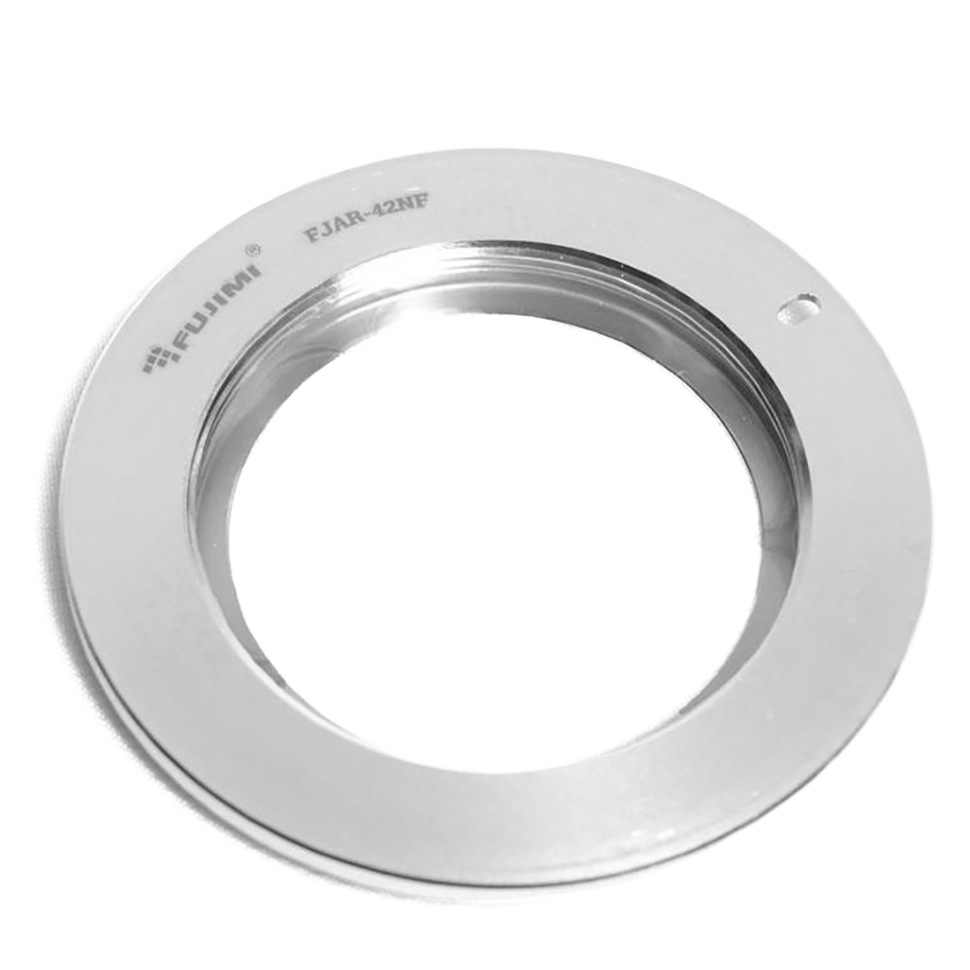 Адаптер FUJIMI FJAR-42NF для объектива M42 на байонет Nikon F Адаптер FUJIMI FJAR-42NF для объектива M42 на байонет Nikon F