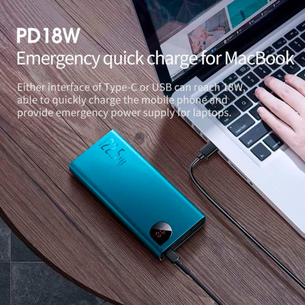 Внешний аккумулятор Baseus Adaman 20000мАч Фиолетовый Внешний аккумулятор Baseus Adaman 20000мАч Фиолетовый