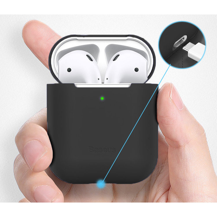Чехол Baseus Case для Apple Airpods Чёрный Чехол Baseus Case для Apple Airpods Чёрный