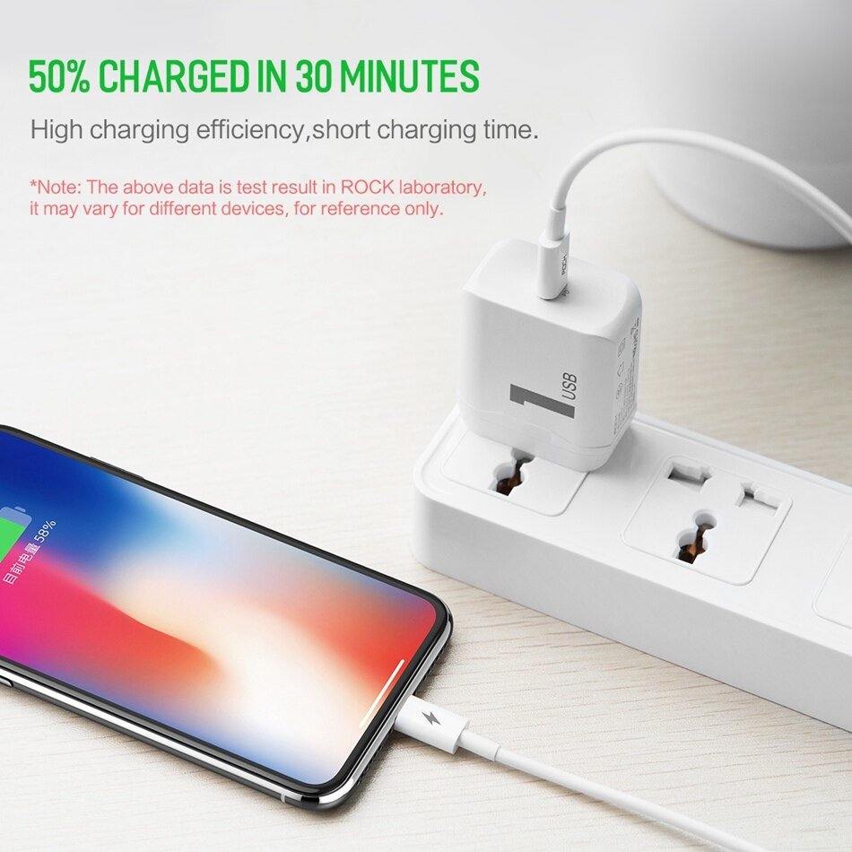 Сетевой адаптер Rock T12 PD travel charger Чёрный Сетевой адаптер Rock T12 PD travel charger Чёрный