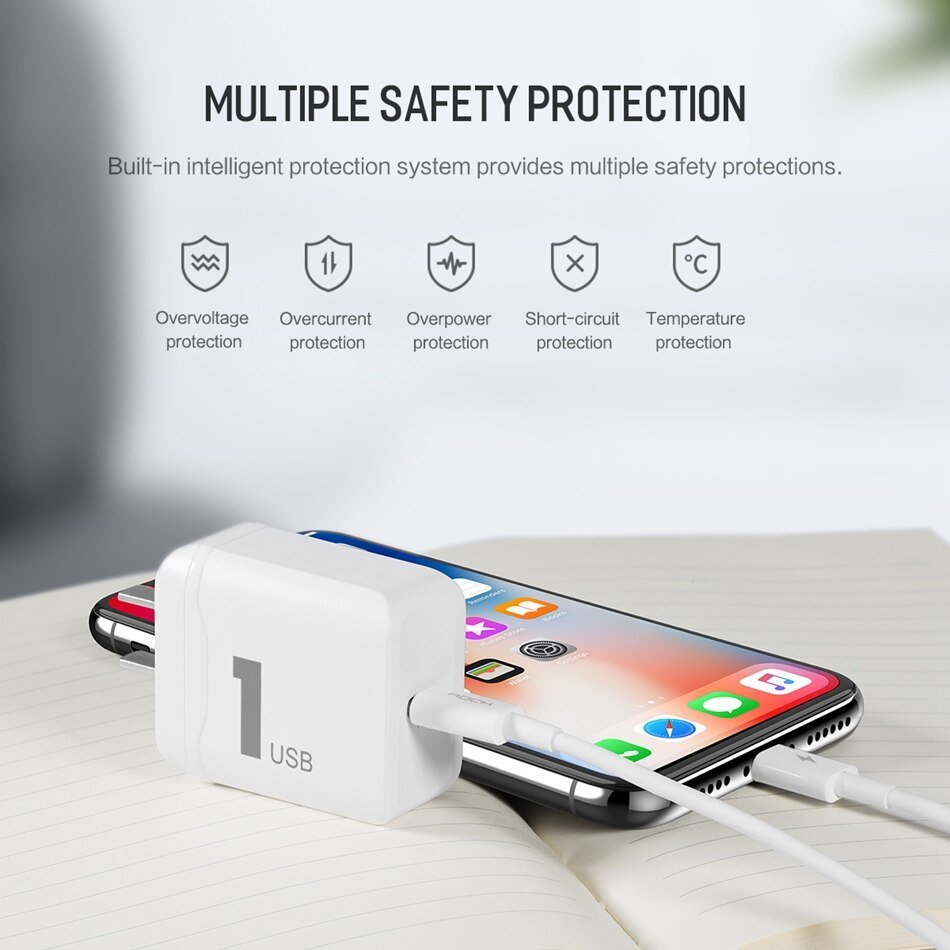 Сетевой адаптер Rock T12 PD travel charger Чёрный Сетевой адаптер Rock T12 PD travel charger Чёрный