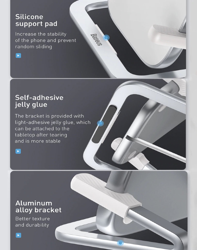 Беспроводная зарядка Baseus Rib Horizontal and Vertical Holder 15W Белая Беспроводная зарядка Baseus Rib Horizontal and Vertical Holder 15W Белая
