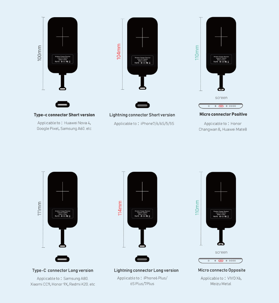 Адаптер беспроводной зарядки Nillkin Magic Tags Lightning (iPhone 6 Plus/7 Plus) Long version Адаптер беспроводной зарядки Nillkin Magic Tags Lightning (iPhone 6 Plus/7 Plus) Long version