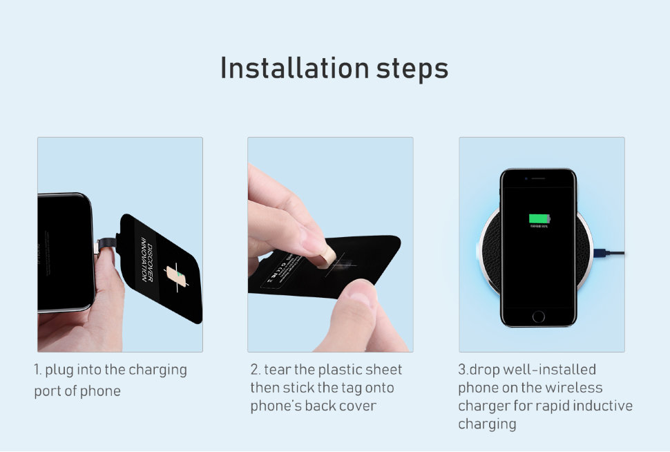 Адаптер беспроводной зарядки Nillkin Magic Tags Lightning (iPhone 6 Plus/7 Plus) Long version Адаптер беспроводной зарядки Nillkin Magic Tags Lightning (iPhone 6 Plus/7 Plus) Long version