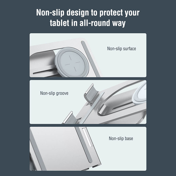 Подставка с беспроводной зарядкой Nillkin PowerHold для планшета Серебро Подставка с беспроводной зарядкой Nillkin PowerHold для планшета Серебро