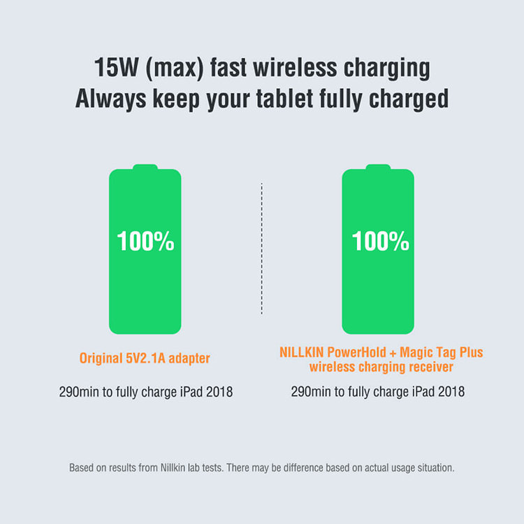 Подставка с беспроводной зарядкой Nillkin PowerHold для планшета Серебро Подставка с беспроводной зарядкой Nillkin PowerHold для планшета Серебро