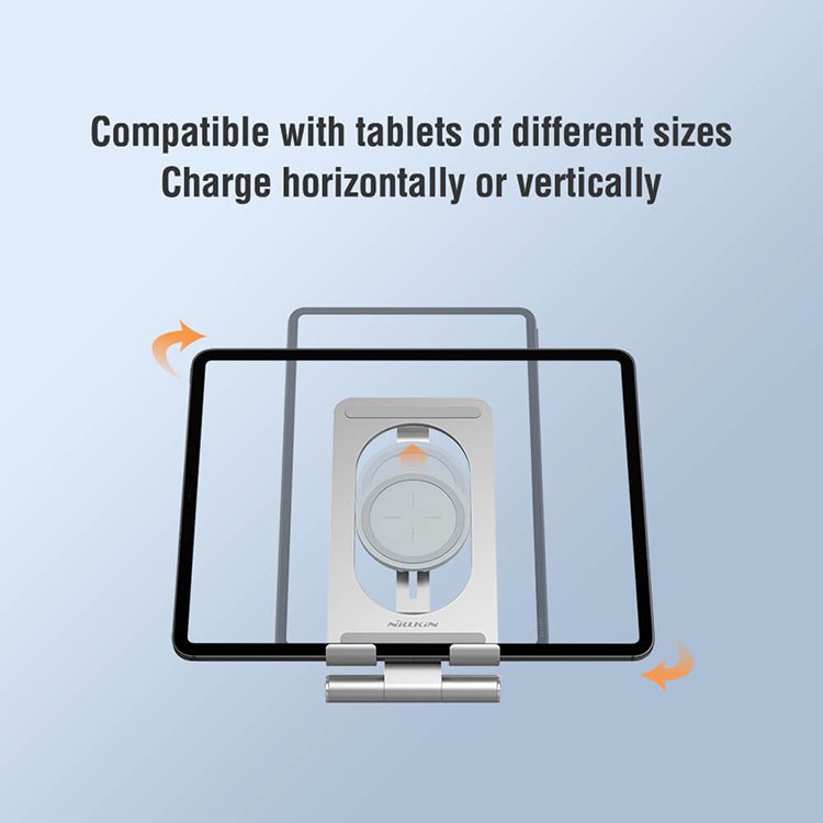 Подставка с беспроводной зарядкой Nillkin PowerHold для планшета Серебро Подставка с беспроводной зарядкой Nillkin PowerHold для планшета Серебро