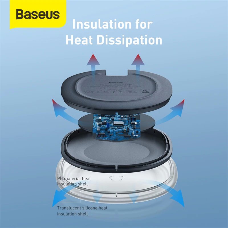 Беспроводная зарядка Baseus Jelly 15W Черная Беспроводная зарядка Baseus Jelly 15W Черная