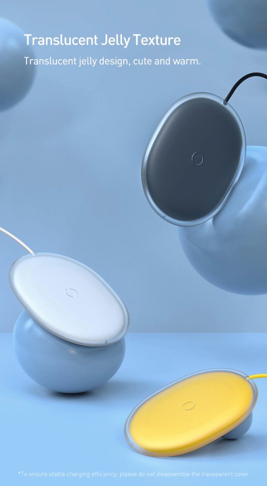 Беспроводная зарядка Baseus Jelly 15W Черная Беспроводная зарядка Baseus Jelly 15W Черная