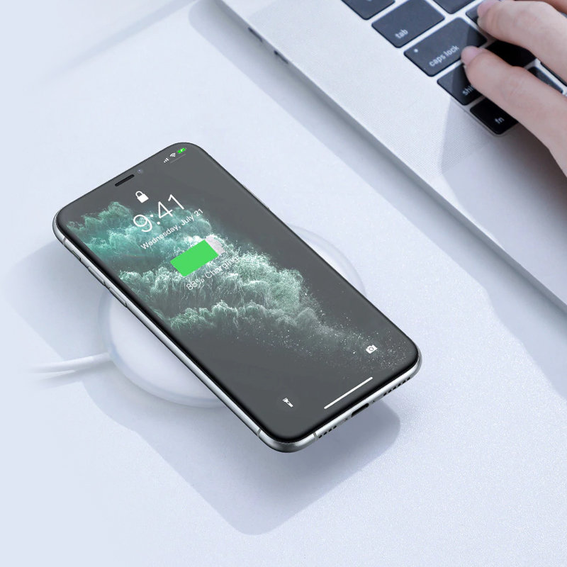 Беспроводная зарядка Baseus Jelly 15W Белая Беспроводная зарядка Baseus Jelly 15W Белая