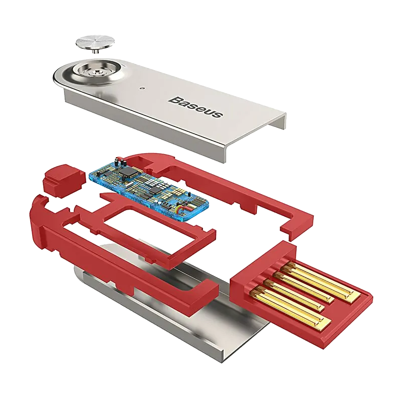 Беспроводной адаптер Baseus BA01 Bluetooth - AUX Красный Беспроводной адаптер Baseus BA01 Bluetooth - AUX Красный