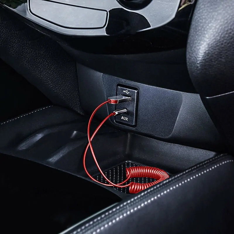 Беспроводной адаптер Baseus BA01 Bluetooth - AUX Красный Беспроводной адаптер Baseus BA01 Bluetooth - AUX Красный