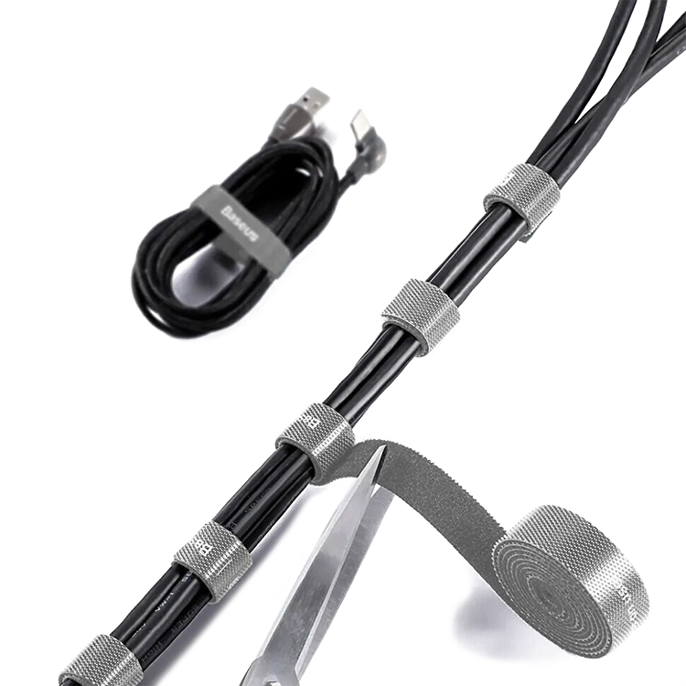 Стяжка кабеля Baseus Colourful Circle Velcro strap 3м Серая Стяжка кабеля Baseus Colourful Circle Velcro strap 3м Серая