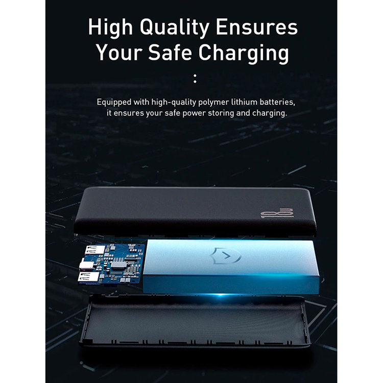 Внешний аккумулятор Baseus Bipow PD+QC 10000mAh 18W Чёрный Внешний аккумулятор Baseus Bipow PD+QC 10000mAh 18W Чёрный