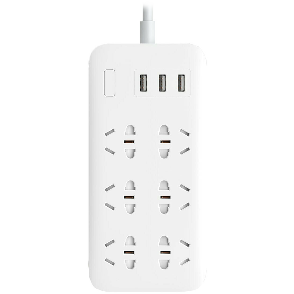 Сетевой фильтр Xiaomi 6 розеток 3 USB Белый