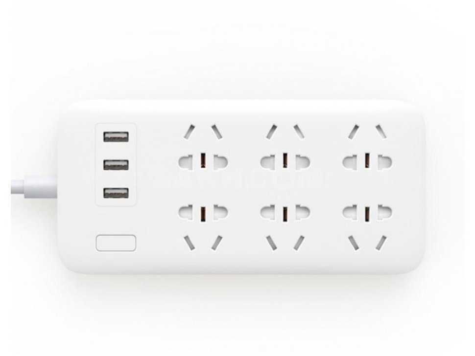 Сетевой фильтр Xiaomi 6 розеток 3 USB Белый Сетевой фильтр Xiaomi 6 розеток 3 USB Белый