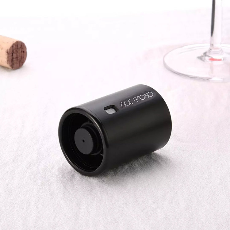 Вакуумная пробка для вина Circle Joy Wine Bottle Stopper Чёрная Вакуумная пробка для вина Circle Joy Wine Bottle Stopper Чёрная
