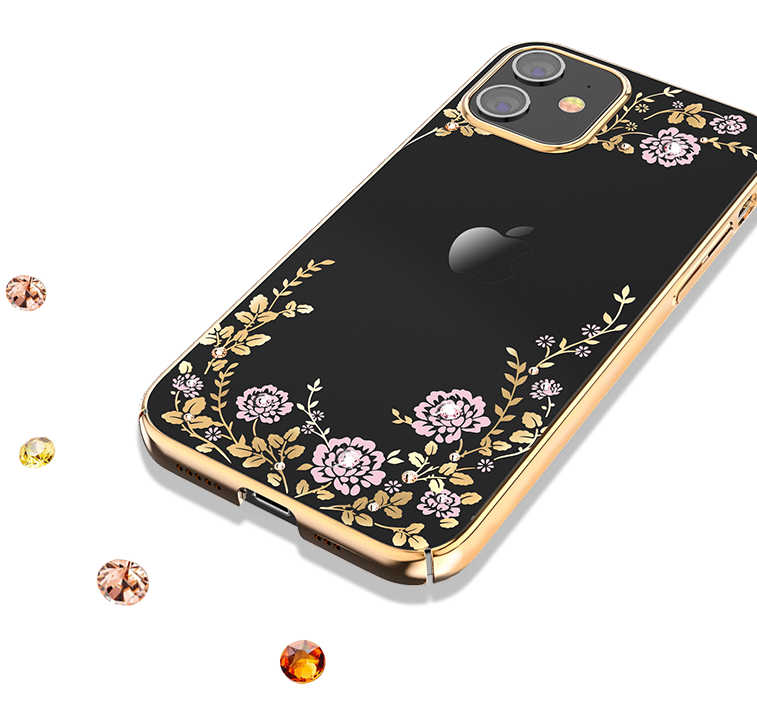Чехол PQY Flora для iPhone 12 Pro Max Золотой Чехол PQY Flora для iPhone 12 Pro Max Золотой