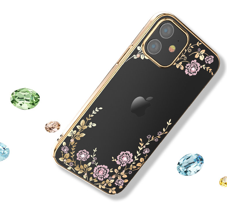 Чехол PQY Flora для iPhone 12 Pro Max Золотой Чехол PQY Flora для iPhone 12 Pro Max Золотой
