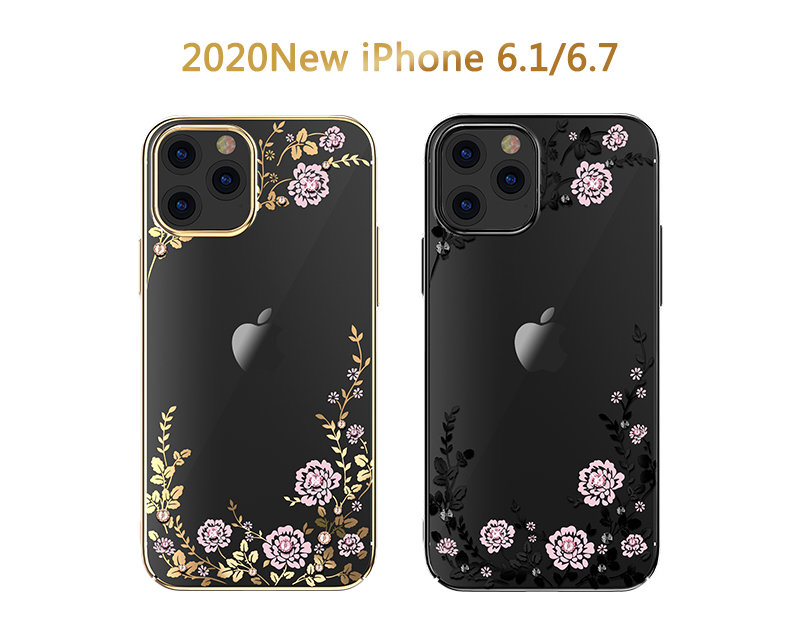 Чехол PQY Flora для iPhone 12 Pro Max Чёрный Чехол PQY Flora для iPhone 12 Pro Max Чёрный