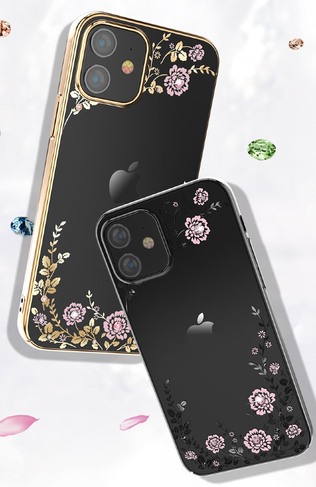 Чехол PQY Flora для iPhone 12 Pro Max Чёрный Чехол PQY Flora для iPhone 12 Pro Max Чёрный
