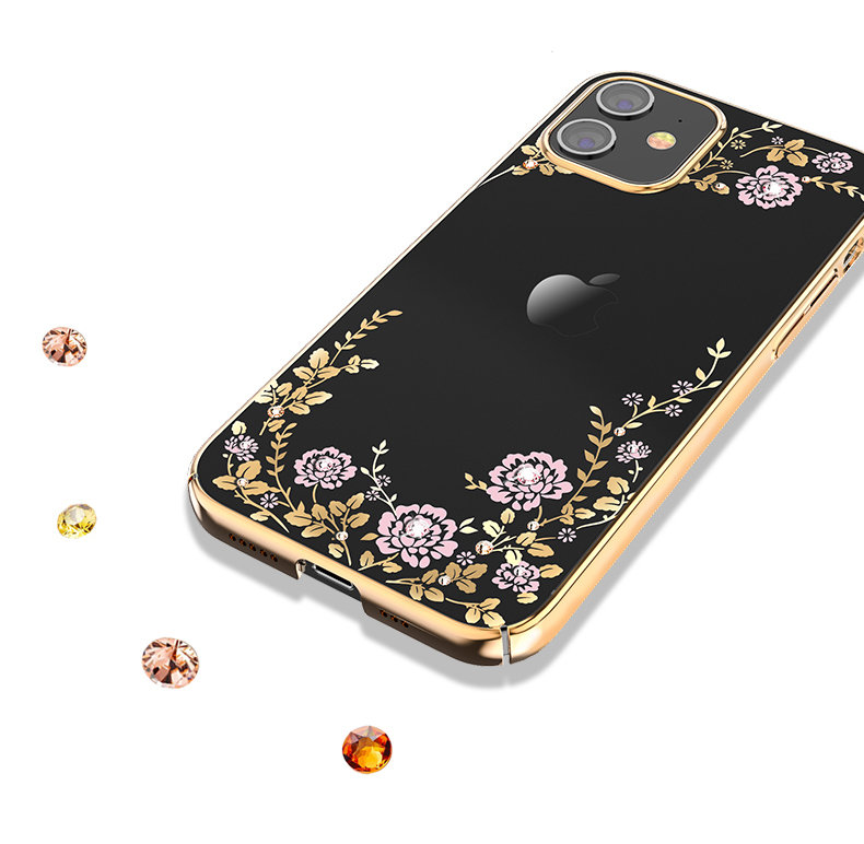 Чехол PQY Flora для iPhone 12 Pro Max Чёрный Чехол PQY Flora для iPhone 12 Pro Max Чёрный