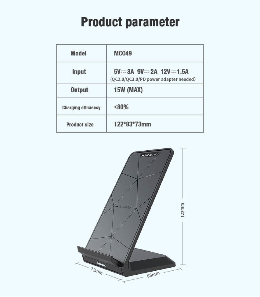 Беспроводная зарядка Nillkin Charging Stand Pro 15W Беспроводная зарядка Nillkin Charging Stand Pro 15W