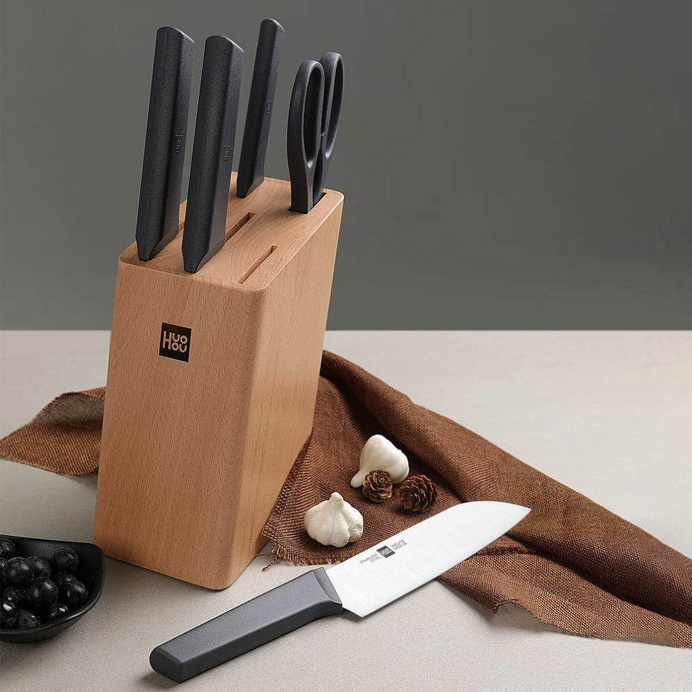 Набор ножей HuoHou HU0057 Fire Kitchen Steel Knife Set с подставкой (6 предметов) Набор ножей HuoHou HU0057 Fire Kitchen Steel Knife Set с подставкой (6 предметов)