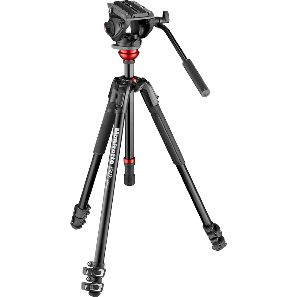 Штатив Manfrotto 190XV с головой MVH500AH