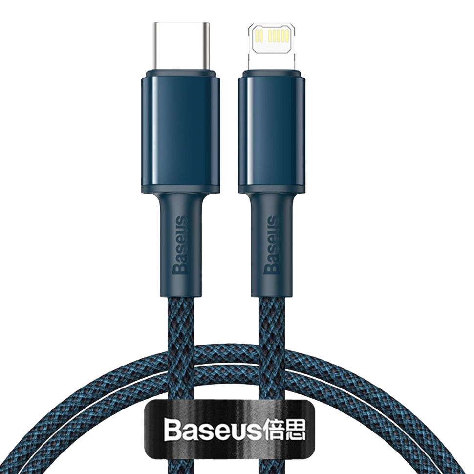 Кабель Baseus High Density Braided Type-C - Lightning PD 20W 1м Синий Кабель Baseus High Density Braided Type-C - Lightning PD 20W 1м Синий