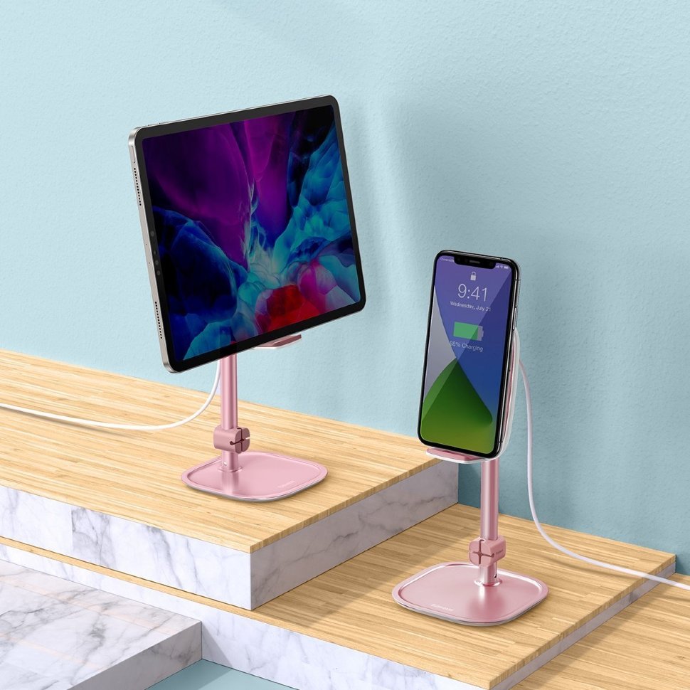 Беспроводная зарядка Baseus Literary Youth Desktop Bracket Розовое золото Беспроводная зарядка Baseus Literary Youth Desktop Bracket Розовое золото