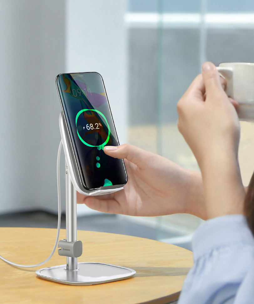 Беспроводная зарядка Baseus Literary Youth Desktop Bracket Розовое золото Беспроводная зарядка Baseus Literary Youth Desktop Bracket Розовое золото