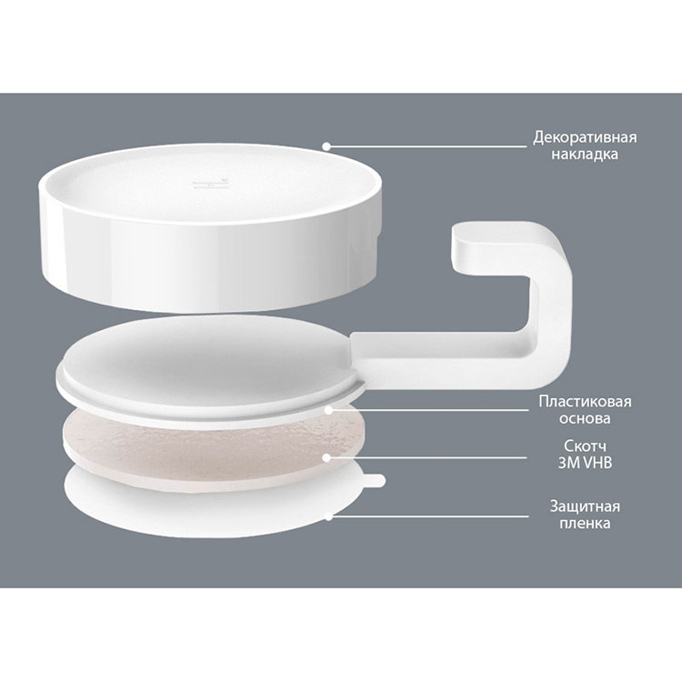 Крючки настенные Xiaomi Hooks (6шт) Крючки настенные Xiaomi Hooks (6шт)