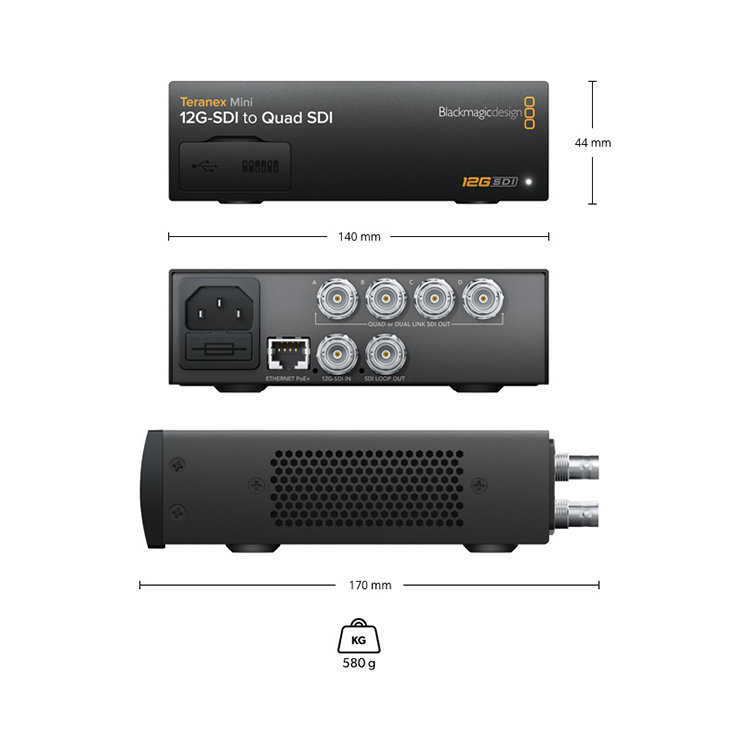 Видеоконвертер Blackmagic Teranex Mini 12G-SDI - Quad SDI Видеоконвертер Blackmagic Teranex Mini 12G-SDI - Quad SDI