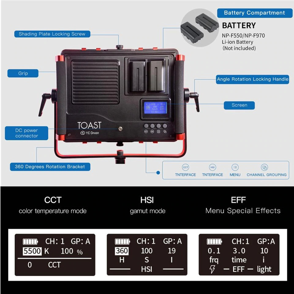 Осветитель YC Onion TOAST RGB (pro) Осветитель YC Onion TOAST RGB (pro)