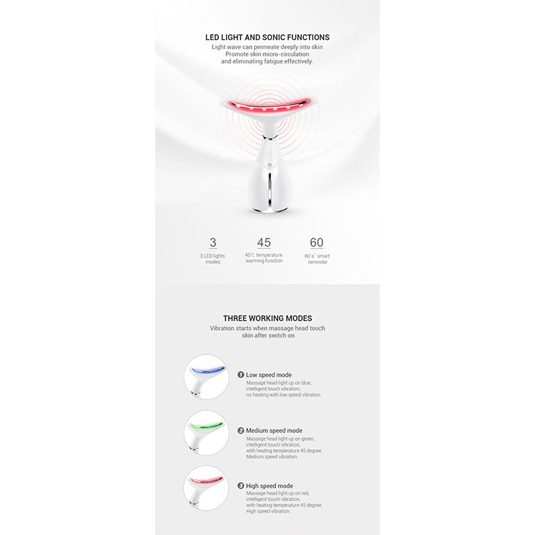 Массажер для шеи WellSkins Sonic Color Light Neck Белый Массажер для шеи WellSkins Sonic Color Light Neck Белый