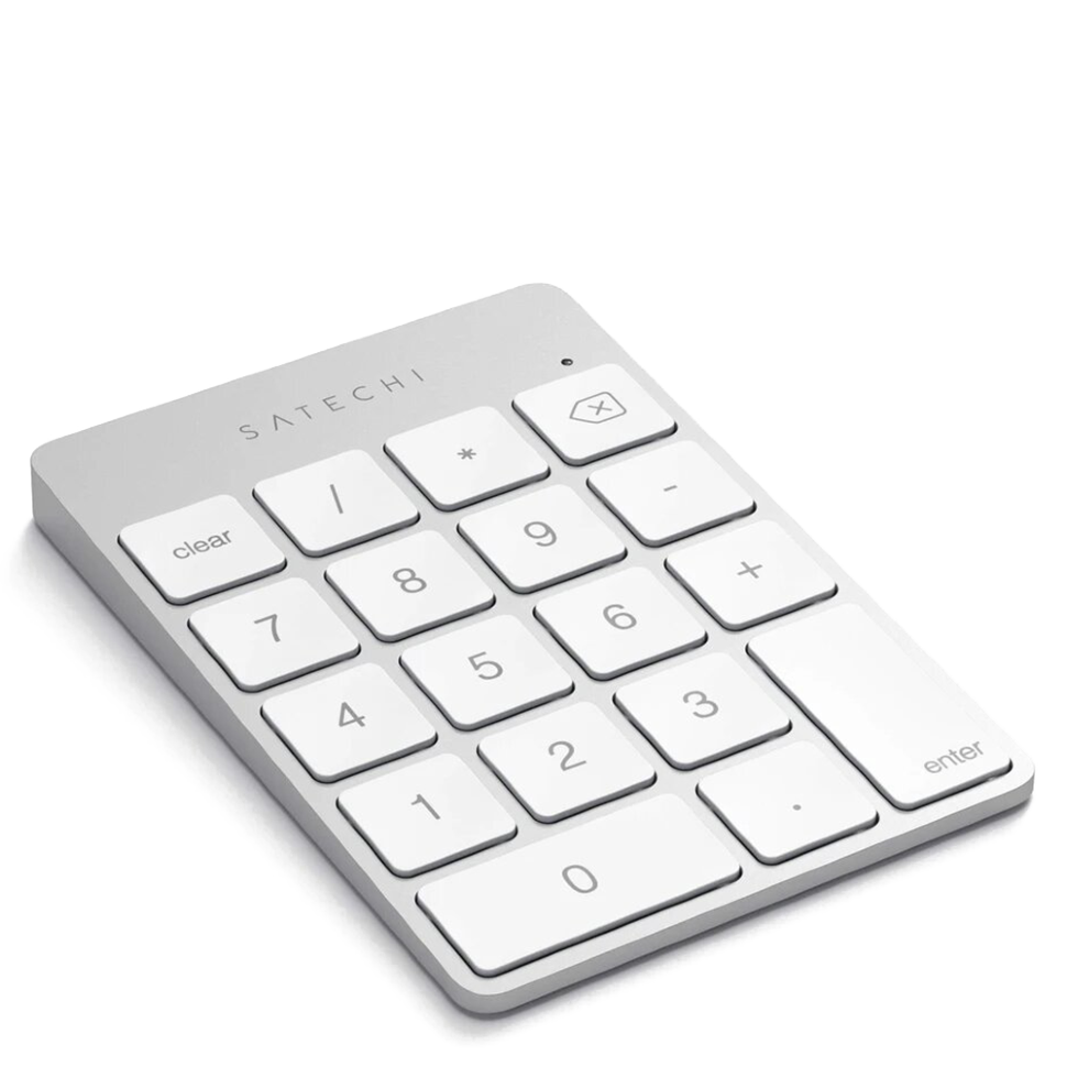 Беспроводной цифровой блок клавиатуры Satechi Aluminum Slim Keypad Numpad Серебро Беспроводной цифровой блок клавиатуры Satechi Aluminum Slim Keypad Numpad Серебро
