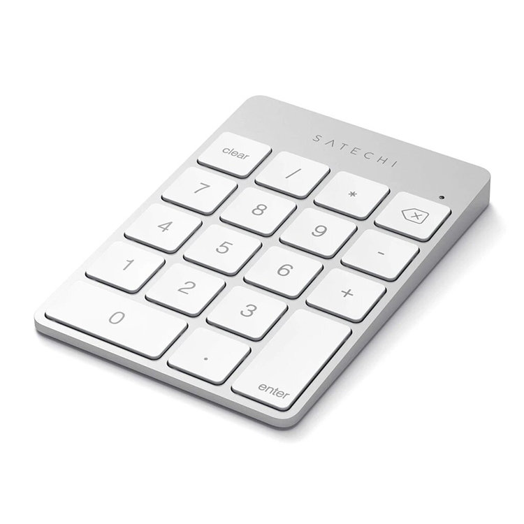 Беспроводной цифровой блок клавиатуры Satechi Aluminum Slim Keypad Numpad Серебро Беспроводной цифровой блок клавиатуры Satechi Aluminum Slim Keypad Numpad Серебро